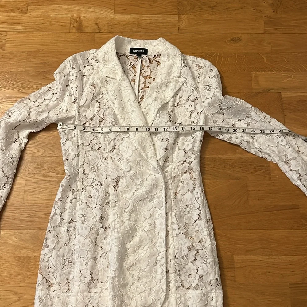 NWOT Express Double Breasted Lace Blazer